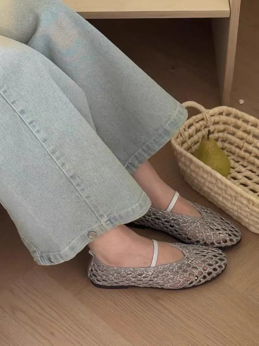 Francesca Hohlgeflochtene Ballerinas