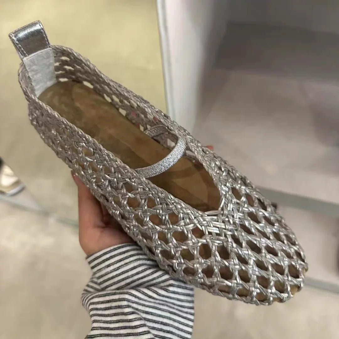 Francesca Hohlgeflochtene Ballerinas