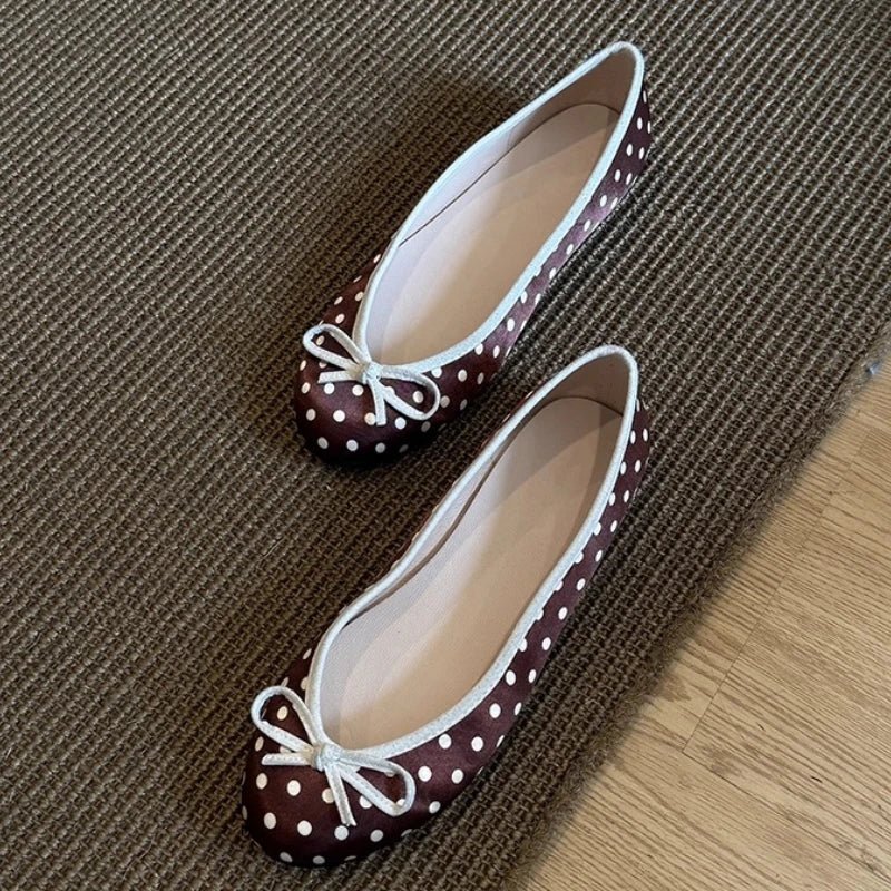Baleriny Georgette w Kropki