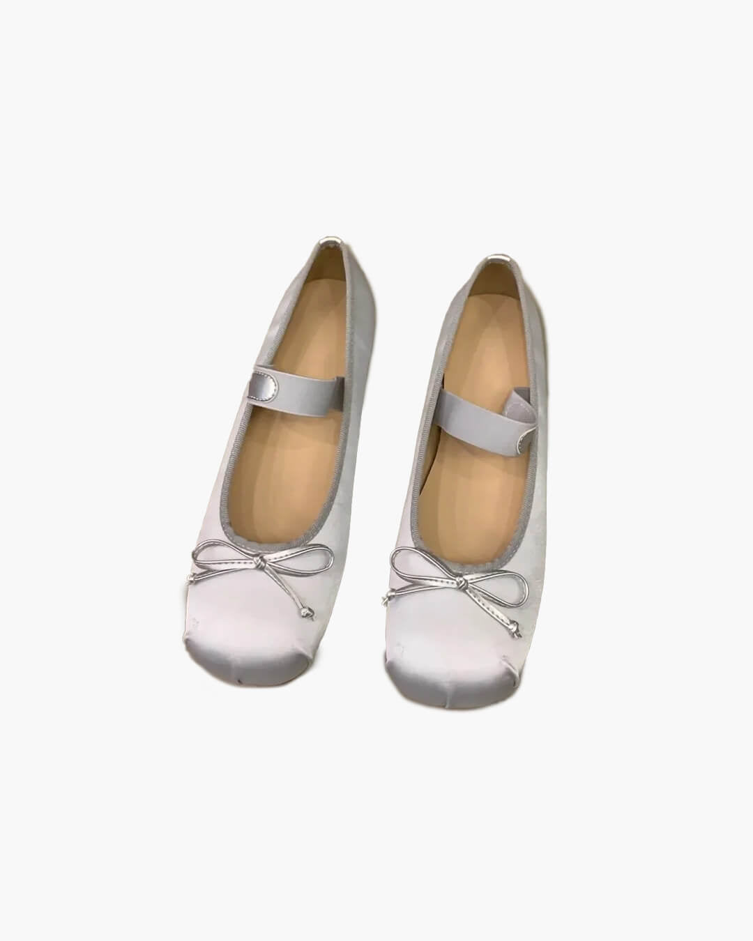 Baleriny Pamela Satin z kokardą