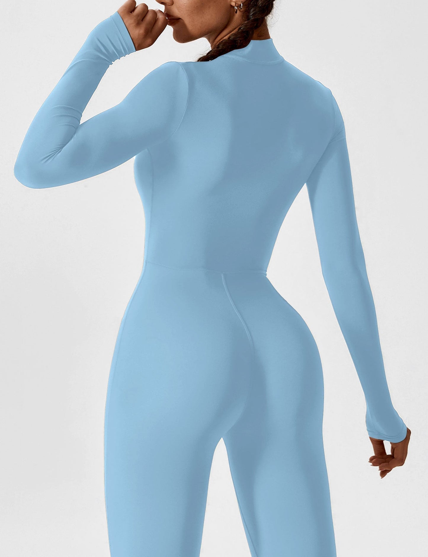 Kombinezon z Długim Rękawem na Zamek – Elastyczny Jednoczęściowy Strój Sportowy