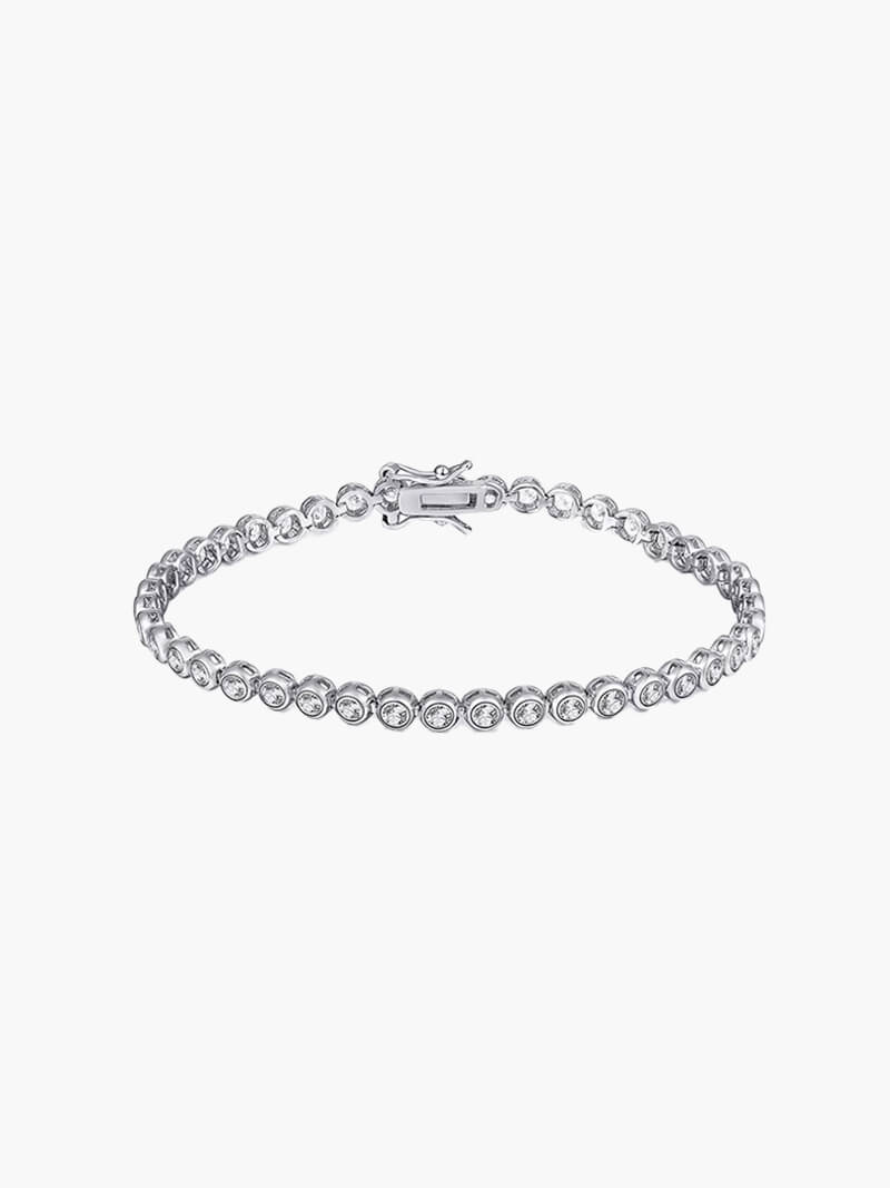 Alba Rundschliff Zirkonia Lünette Tennisarmband