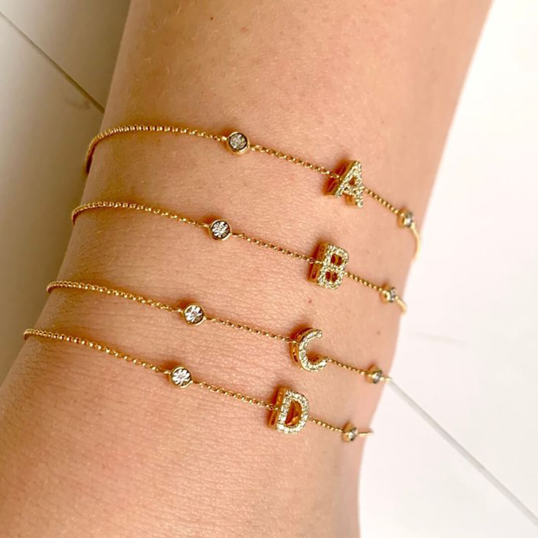 Aline Buchstaben Charme Armband