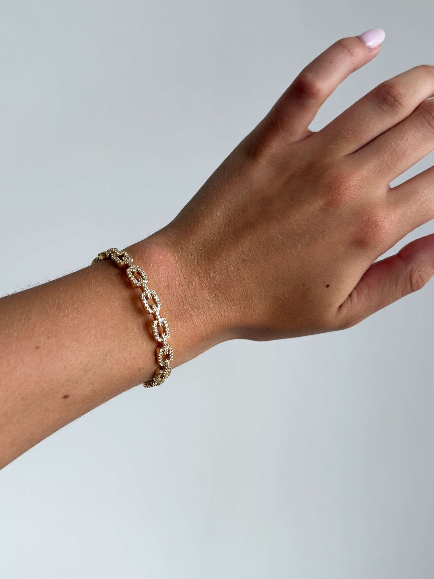 Amelise Verstellbares Strass-Gliederarmband