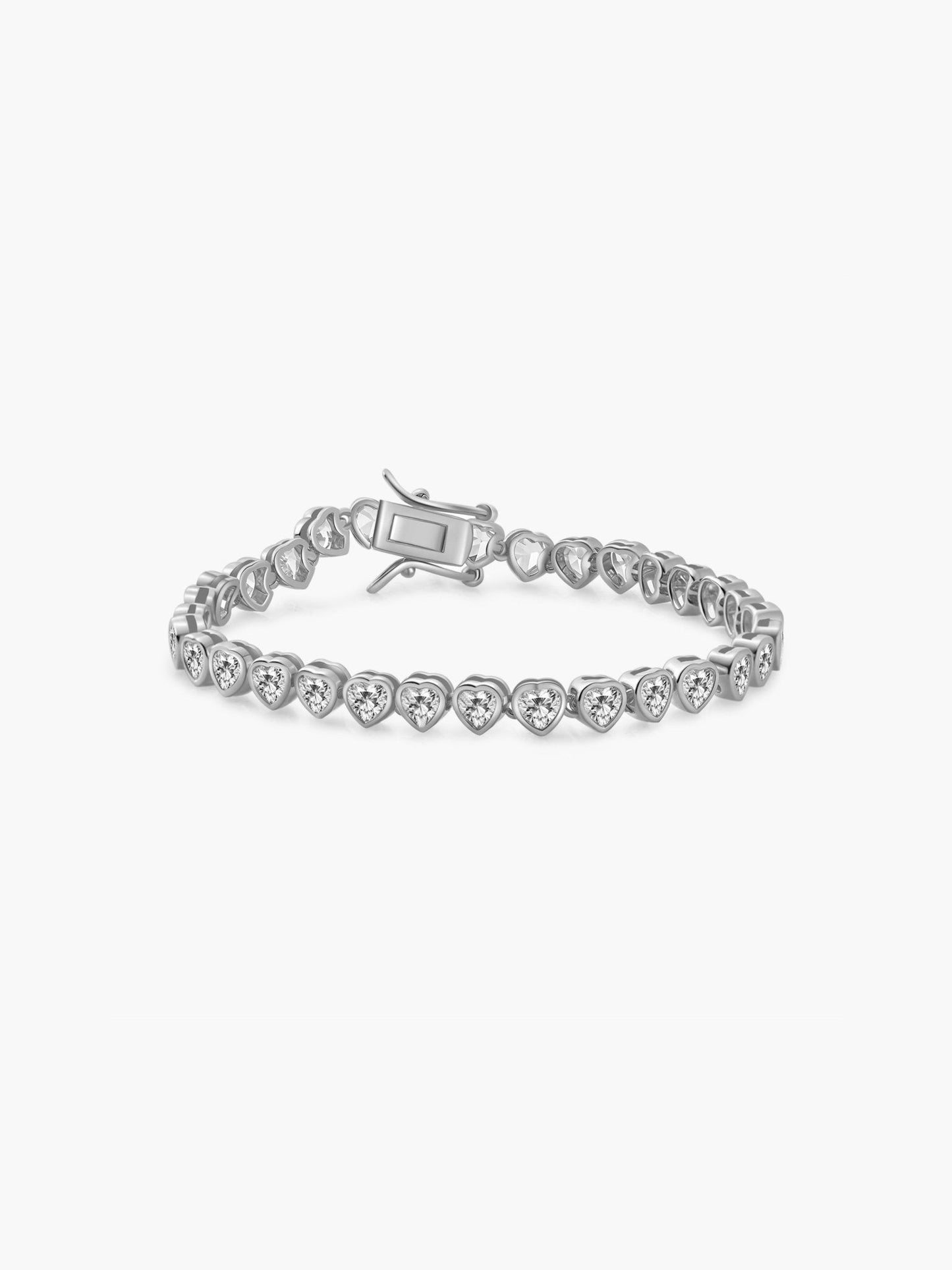 Arabella Herzförmig geschliffenes Zirkonia Tennisarmband