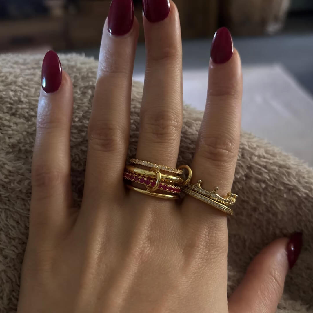 Astrid Feuerrot Gestapelter Ring