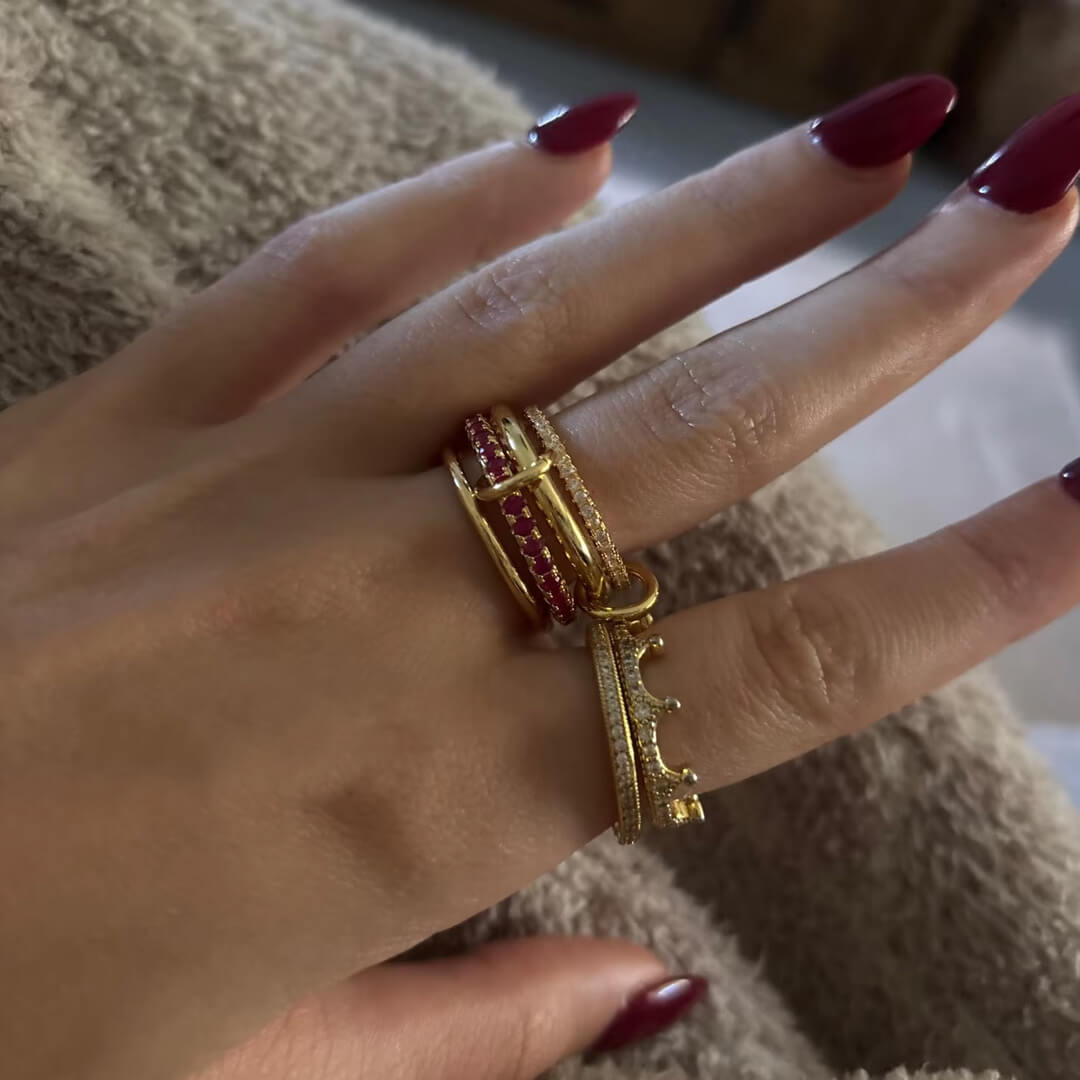 Astrid Feuerrot Gestapelter Ring