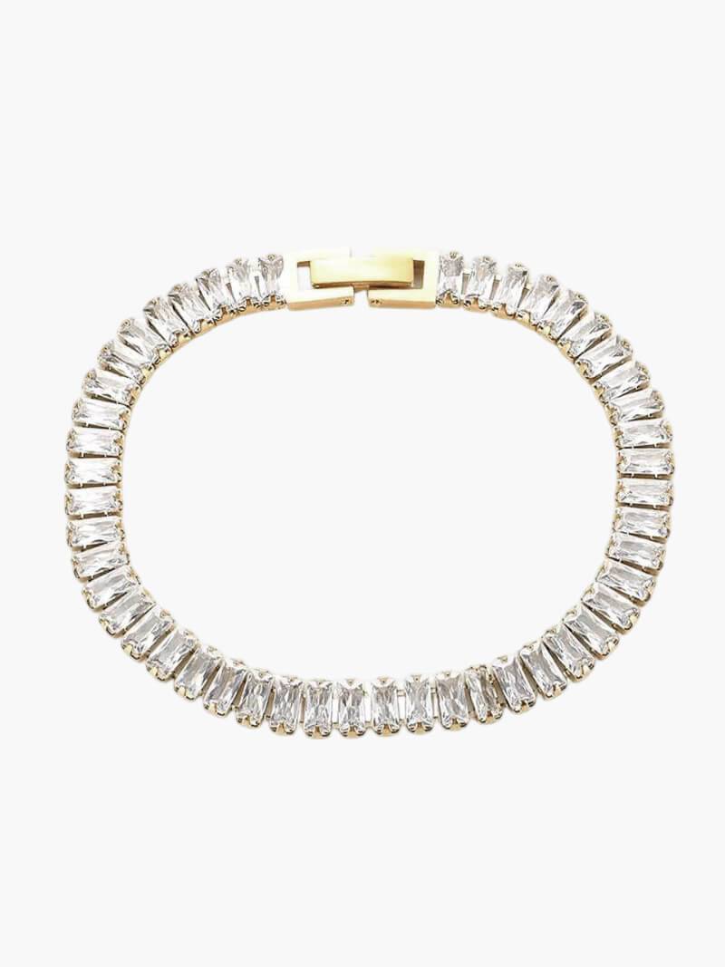 Baguette-Schliff Zirkonia Tennisarmband