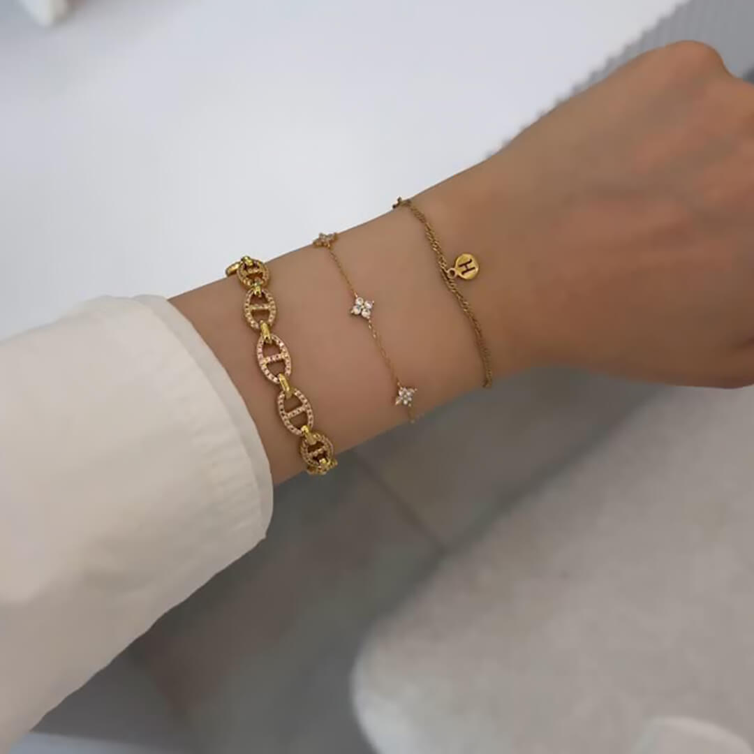 Dina Strass Blumenketten-Armband