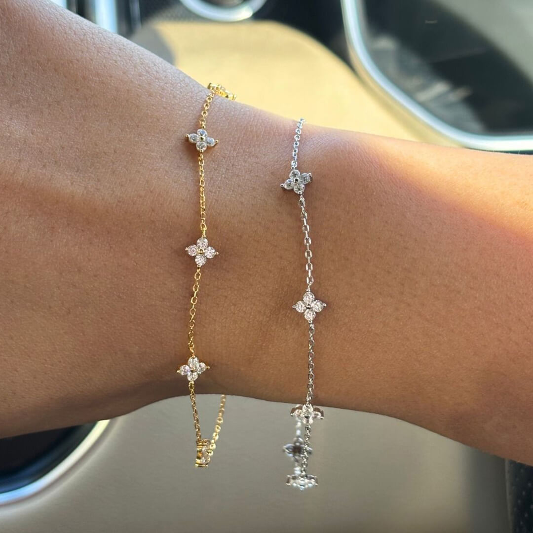 Dina Strass Blumenketten-Armband
