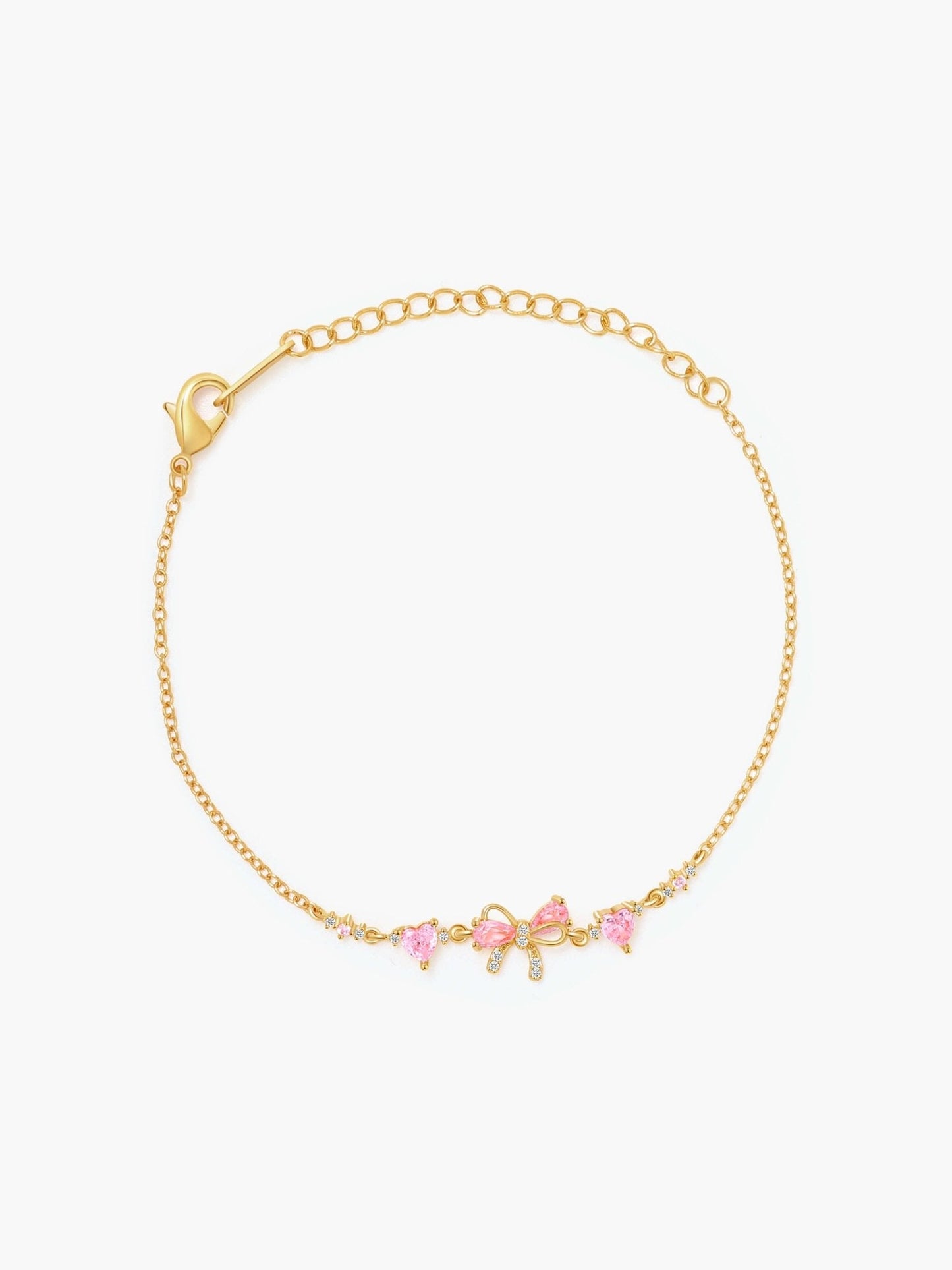 Jasmin Zirkonia Schleifen-Detail Kettenarmband