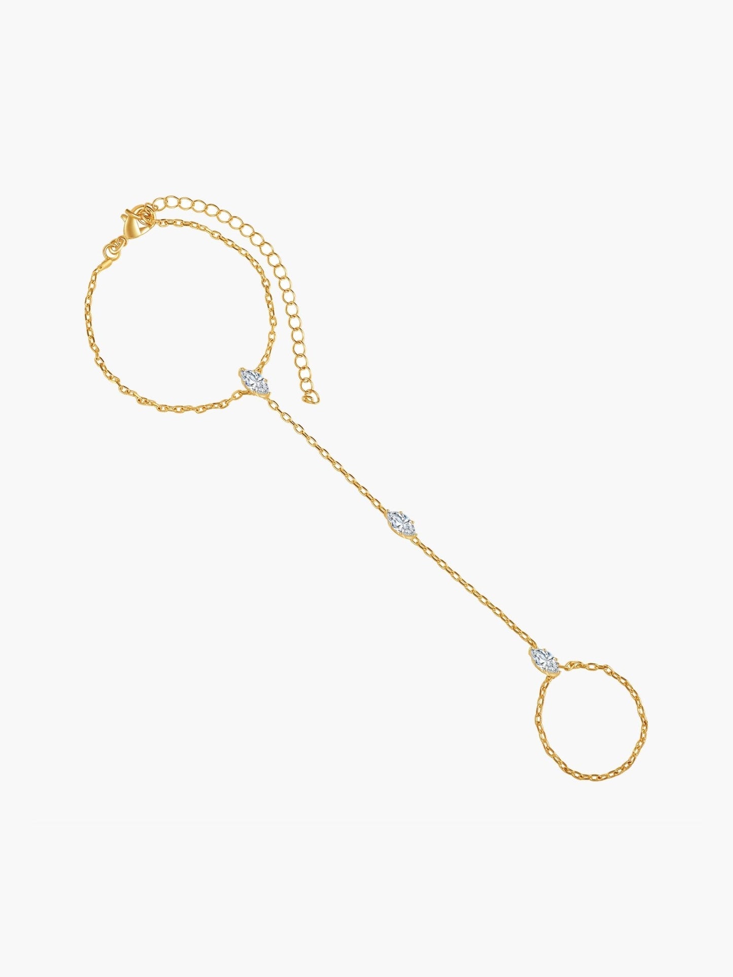 Marquise Zirkonia Glieder Handkette