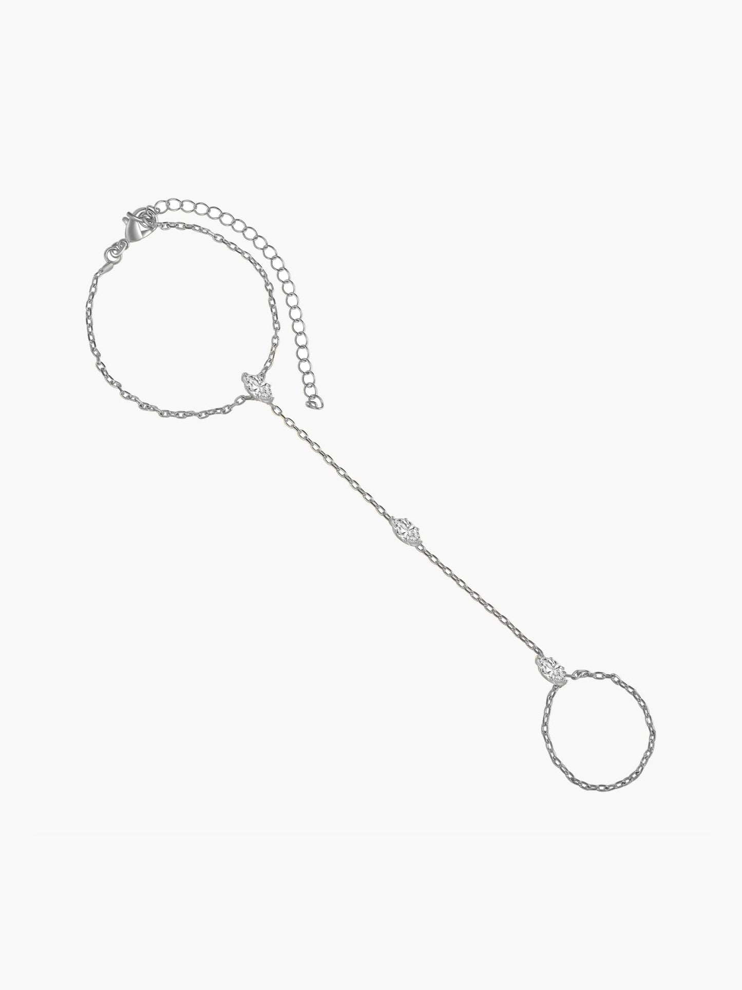 Marquise Zirkonia Glieder Handkette