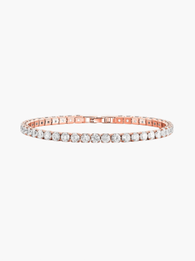 Rund geschliffenes Zirkonia Tennisarmband